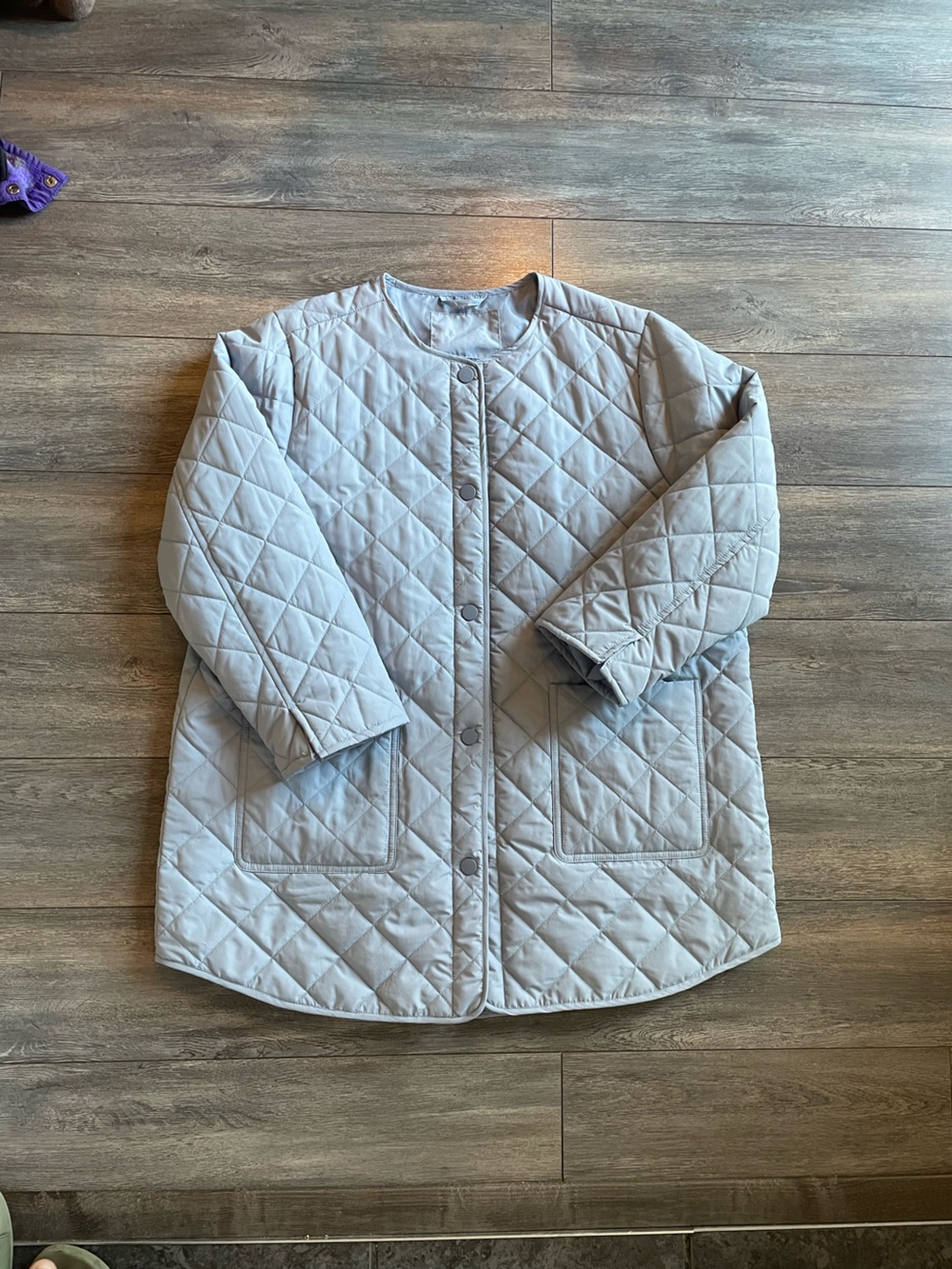 Quilted Women's Coat light-blue Jacket
